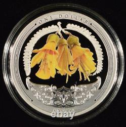 2021 Discover New Zealand 1 oz Silver Proof $1 Coin Kowhai