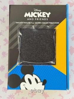 2021 Disney Mickey Mouse Shaped 1 oz Colorized Silver Coin New Zealand Mint