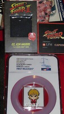 2021 Fiji Capcom Street Fighter II Silver. 999 ken One Ounce SILVER COIN
