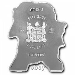 2021 Fiji Street Fighters Chun-Li Mini Fighters1 oz. 999 Silver Coin 1000 Made