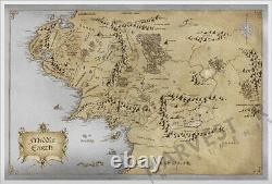 2021 Lord Of The Rings Map Of Middle Earth Premium Silver Foil 35 Grams
