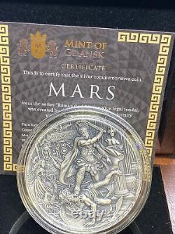 2021 Mars Roman Gods 2 oz silver coin Niue