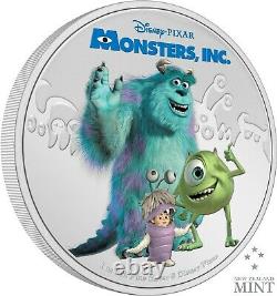 2021 Monsters Inc 1 oz. 999 silver coin 20th Anniversary Disney Pixar OGP
