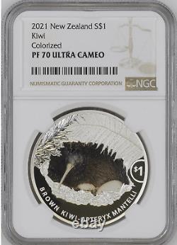 2021 New Zealand Kiwi 1oz Silver Proof Coin NGC PF 70 UCAM