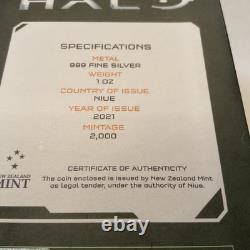 2021 New Zealand Mint 1 oz Silver Collectable Coin CHIBI-HALO Master Chief 00923
