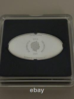 2021 New Zealand Mint DC Heroes Batman Logo 1 oz Colorized Proof Silver Coin