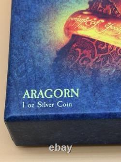 2021 New Zealand Mint Lord of the Rings Aragorn 1 Oz Silver Coin