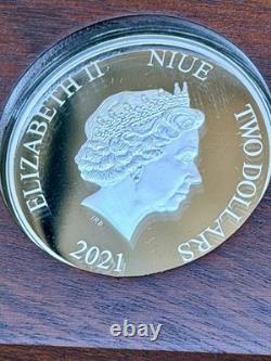 2021 New Zealand Mint Lord of the Rings Aragorn 1 Oz Silver Coin