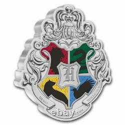 2021 Niue 1 oz Silver $2 Harry Potter Hogwarts Crest Shaped Coin SKU#234996