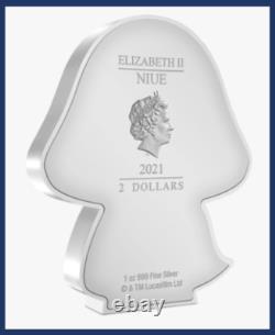 2021 Niue 10th New Zealand Star Wars Chibi Coin- Kylo Ren 1 Oz Silver- COA
