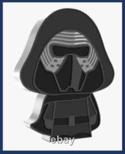 2021 Niue 10th New Zealand Star Wars Chibi Coin- Kylo Ren 1 Oz Silver- COA