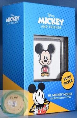 2021 Niue $2 1 oz Silver Mickey & Mickey Chibi Proof Coins (Two Coins!)