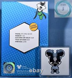 2021 Niue $2 1 oz Silver Mickey & Mickey Chibi Proof Coins (Two Coins!)