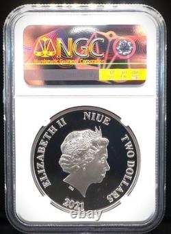 2021 Niue $2 1oz Harry Potter Lord Voldemort NGC PF70 UC BOX + COA