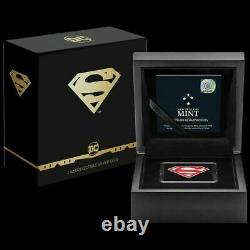 2021 Niue $2 SUPERMAN SHIELD COIN DC COMICS 1 Oz. 999 Fine Silver + Mint Box