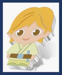 2021 Niue 6th New Zealand Star Wars Chibi Coin- Luke Skywalker 1 Oz Silver COA