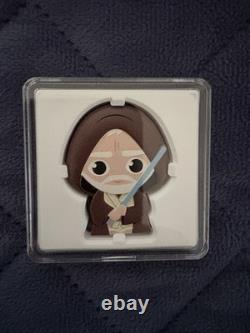 2021 Niue 9th New Zealand Star Wars Chibi Coin- Obi Wan Kenobi 1 Oz Silver COA