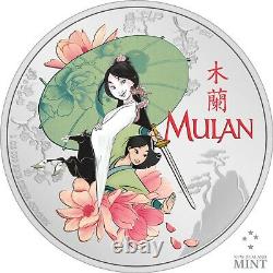 2021 Niue Disney Mulan 1oz Colorized Silver Coin SOLD OUT Princess