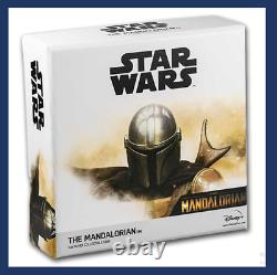 2021 Niue New Zealand Disney Star Wars Mandalorian 1oz Silver COA