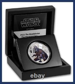 2021 Niue New Zealand Disney Star Wars Mandalorian 1oz Silver COA