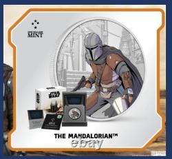 2021 Niue New Zealand Disney Star Wars Mandalorian 1oz Silver COA