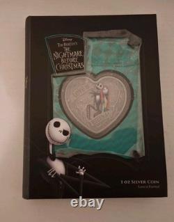 2021 Niue Nightmare Before Christmas Love Is Eternal PROOF Silver 1 oz Coin