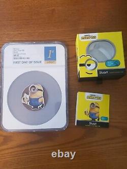 2021 Niue STUART from Minions Movie NGC MS70 FDOI 1 oz. 999 Silver Coin