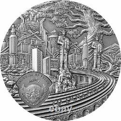 2021 Palau $10 Vikings passage & afterlife series 2oz Silver High Relief coin