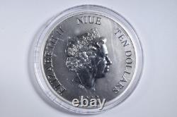 2022 $10 NIUE 5 oz. 999 SILVER UNC. Hawksbill Taku Sea Turtle IN CAPSULE