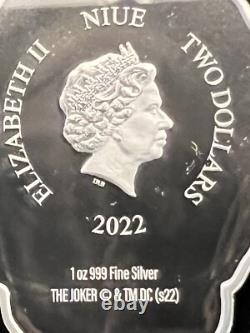 2022 1oz FINE SILVER. FACES OF GOTHAM-THE JOKER