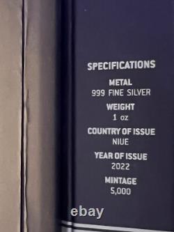 2022 1oz FINE SILVER. FACES OF GOTHAM-THE JOKER