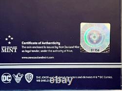 2022 1oz FINE SILVER. FACES OF GOTHAM-THE JOKER