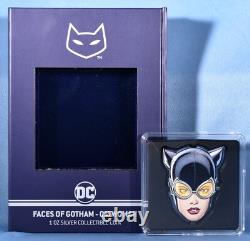 2022 $2 Niue 1oz Pure Silver Faces of Gothem Catwoman Proof Coin
