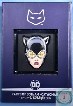 2022 $2 Niue 1oz Pure Silver Faces of Gothem Catwoman Proof Coin