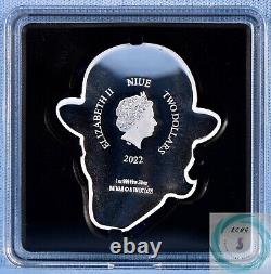 2022 $2 Niue 1oz Pure Silver Faces of Gothem The Riddler Proof Coin