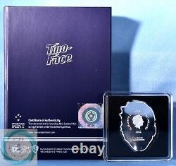 2022 $2 Niue 1oz Pure Silver Faces of Gothem Two Face Proof Coin