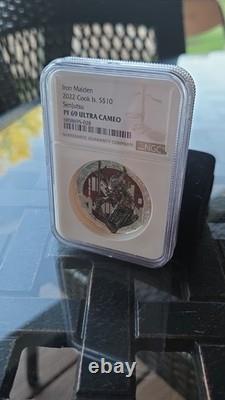 2022 Cook Islands Iron Maiden Senjutsu 1oz Silver Proof Coin graded NGC PF69 Ul 2022 Cook Islands Iron Maiden Senjutsu 1oz Silver Proof Coin graded NGC PF69 Ul