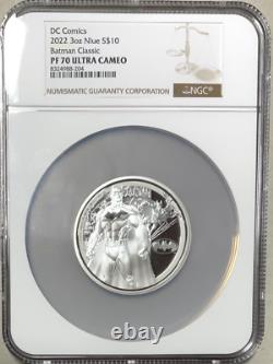 2022 DC Comics The Batman Classic 3 Oz. 999 Silver Coin Pf70 Ultra Cameo