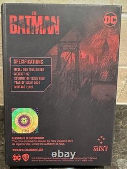 2022 DC The Batman 1 Oz Silver Coin New Zealand Mint #1752/2022