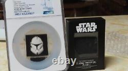 2022 Disney's Star Wars Clone Trooper. 999 Silver 1oz Coin Phase 1 NGC PR70