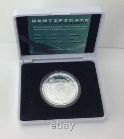 2022 Ghana ALIEN silver colorized proof coin. 999 fine silver in box