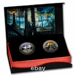 2022 New Zealand 2-Coin Silver The Two Towers 20 Anniversary Set SKU#271998