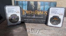 2022 New Zealand Lord of the Rings Two Towers 2 x 1 oz Silver Proof Coin Set