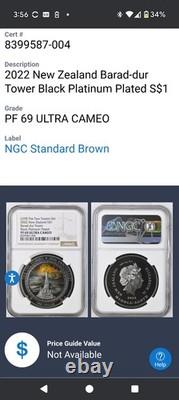 2022 New Zealand Lord of the Rings Two Towers 2 x 1 oz Silver Proof Coin Set