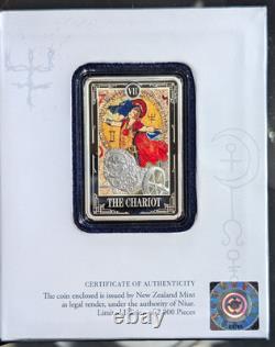 2022 New Zealand Mint 1oz Silver Tarot Card VII The Chariot 765/2000
