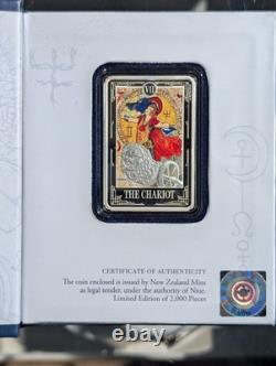 2022 New Zealand Mint 1oz Silver Tarot Card VII The Chariot 765/2000