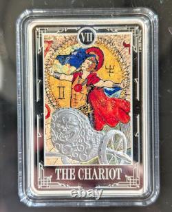 2022 New Zealand Mint 1oz Silver Tarot Card VII The Chariot 765/2000