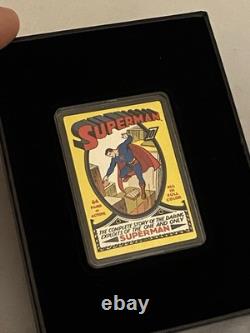 2022 New Zealand Mint COMIX DC Superman #1 1 oz Colorized Proof Silver Coin