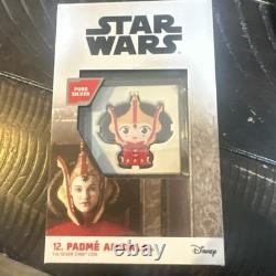 2022 New Zealand Mint Star Wars Chibi Series Padmé Amidala 1oz Silver Coin