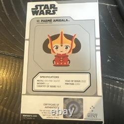 2022 New Zealand Mint Star Wars Chibi Series Padmé Amidala 1oz Silver Coin